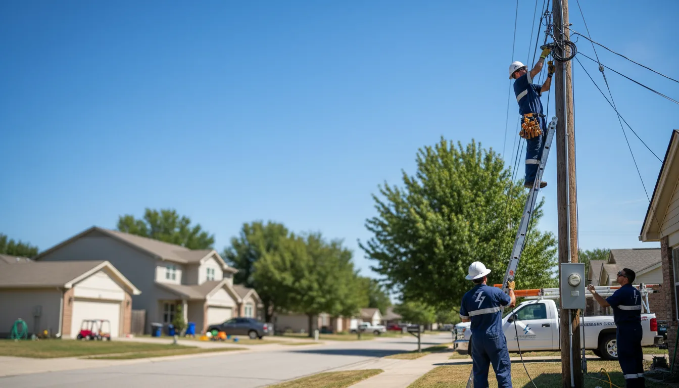 Residential electrician providing installation services in Harmony, MN